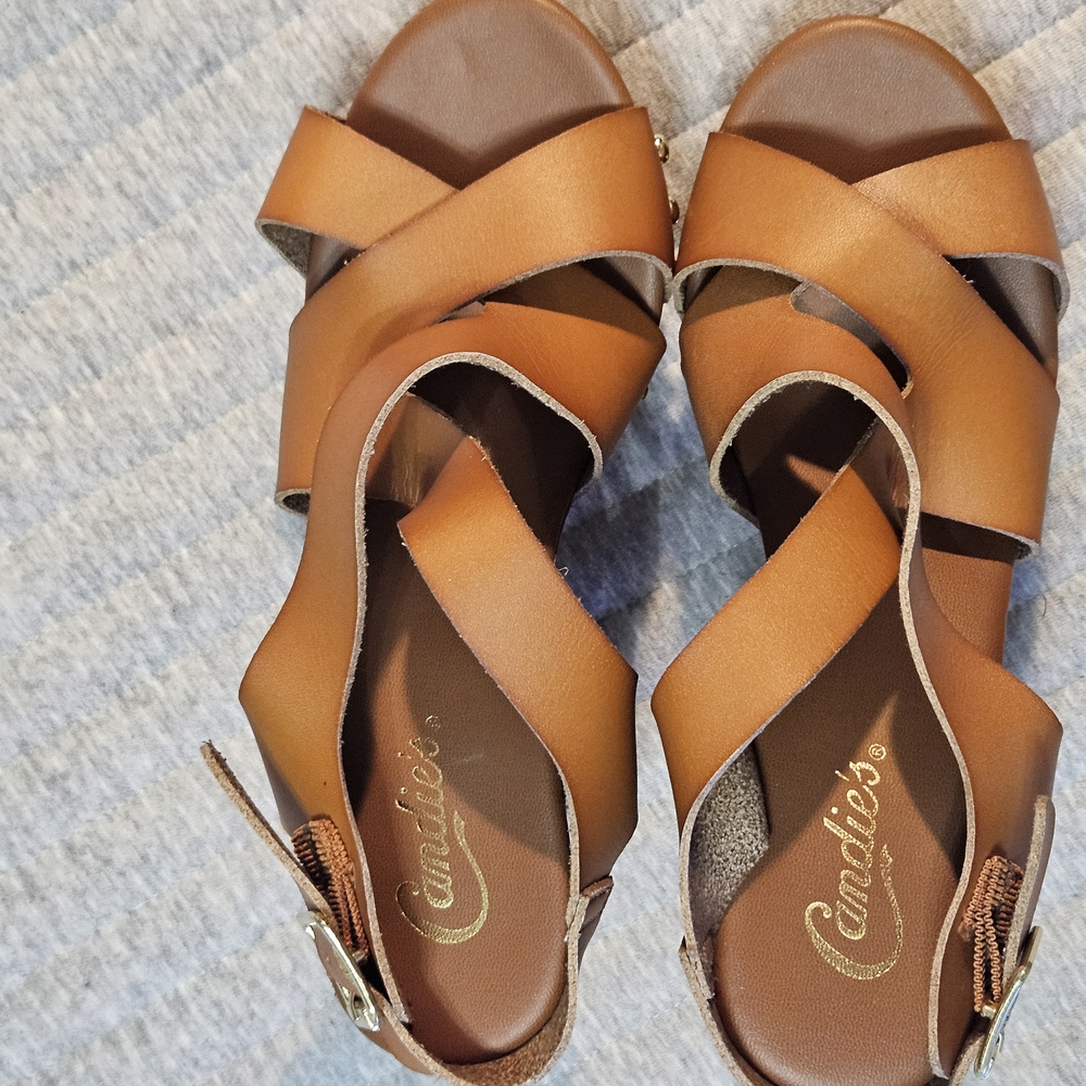 Candie's Brown Strappy Sandals
